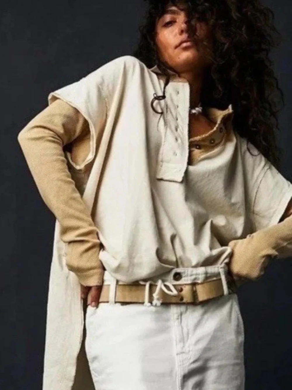 Nwt Free People We the Free Sur Hip Belt Ivory M/L